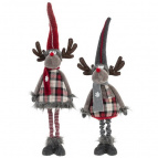 Игрушка набивная "Олень" (телескопические) , L30 W18 H82 см (в полку L30 W18 H38 см), 2в.