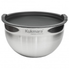 Миска нерж 3,7л 22см пласт/кр ТМ KUKMARA