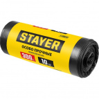 STAYER HEAVY DUTY 300 л, чёрные, 10шт, особопрочные, строительные мусорные мешки (39157-300)