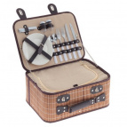 Корзина для пикника на 2 персоны с холодильным отделением, L40 W32 H17,5 см