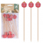 Шпажки для канапе "Новогодние шары". Набор 24 шт. Длина 12 см. NEW