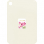 Доска разделочная Plast Team Flowers прямоуг. гибкая L 350х250х2 мм молочный крем