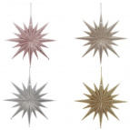 Изделие декоративное подвесное "Снежинка", L12 W1 H12 см, 4в.