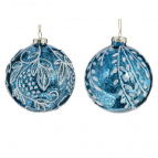 Украшение новогоднее "Шар" (блок из 6 шт.), D 10 см, L10 W10 H12 см, 2в. Стекло