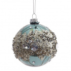 Украшение новогоднее "Шар", L8 W8 H9 см   Стеклянный
