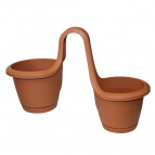 DRED200-R624 Кашпо из 2-х на перила RESPANA TWINS d20, h33,6см 2,5л терракота (terracotta)