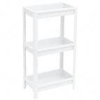 Этажерка VIKEA широкая 3-х ярусная (белая)