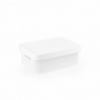 Корзина "Элемент" 11л (с крышкой)(белый)