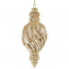 Украшение новогоднее "Капля спиралевидная", L7 W7 H17,5 см