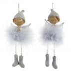 Украшение новогоднее "Ангелочек", L5 W3 H14 см, 2в.