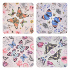 Подставка под горячее "Бабочки". Размер 14х14см. 4диз. NEW