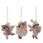 Изделие декоративное подвесное "Фея", L4 W3 H6,5 см, 3в.