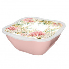 САЛАТНИК С КРЫШКОЙ С ДЕКОРОМ  4,5Л (Розовый)