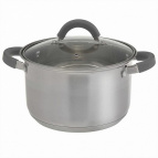 WEBBER BE-358/2 Кастрюля из нерж стали со стеклянной крышкой (d=20; 4,0л) (6)