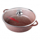 Жаровня а/пр литая 32/9,5см стекл/кр Шоколад ТМ Горница