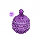 Горшочек д/меда 150 мл 8,5*8,5*11 см "Пузырьки" фиолетовый, круг