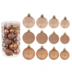 Украшение новогоднее "Шар", набор из 24-х шт, L6 W6 H7,5 см Полимерный материал