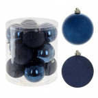 Украшение новогоднее "Шар", набор из 12 шт, D8 см Полимерный материал