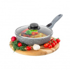 Сковорода глубокая 22 см ГАРМОНИЯ ВКУСА С КРЫШКОЙ ф22, с/р,43*23*10,5 см