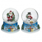 Фигурка декоративная в стекл. Шаре "Новый год", L7,5 W7,5 H8,8 см, 2в.