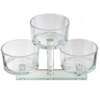 Подсвечник для 3-х свечей, L22 W9 H14 см