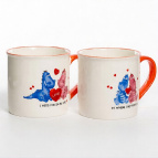 Я ТЕБЯ ЛЮБЛЮ, кружка 300мл, МИКС 2 ДЕКОРА, NEW BONE CHINA, упаковка - гофрокороб