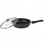 Сковорода а/пр литая 28см съемн/руч стекл/кр Темный мрамор ТМ KUKMARA