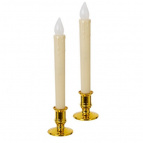 Набор из 2шт, изделие декоративное "Свеча", с подсветкой, L5,5 W5,5 H26 см