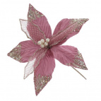 Цветок искусственный "Пуансеттия", L23 W23 H37 см