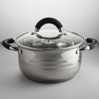Кастрюля из нерж стали со стеклянной крышкой (d=16; 1,9 л)