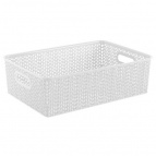 Корзинка "Вязь" 7,5л 350х 245х105мм (белый)