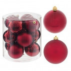 Украшение новогоднее "Шар", набор из 12 шт, D8 см Полимерный материал