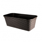 Балконный ящик "Ротанг" 43см с дренажем (венге)