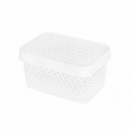 Корзина "Элемент" 5л (с крышкой)(белый)