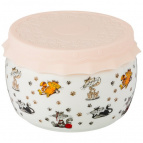 Банка с силиконовой крышкой "веселые друзья" 500мл (кор=24шт.)