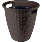 Кашпо напольное Rattan D 470мм/50 л с внутренним горшком 27 л горький шоколад