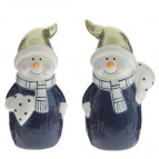 Фигурка декоративная "Снеговик" (подсветка , LR44X2), L7 W5 H11,5 см, 2в.