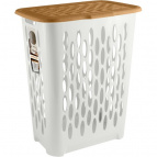 Корзина для белья Keeplex Wood с откидной крышкой 37л 42,2х29х51,5см