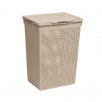 Корзина для белья "Лофт" с крышкой 60л (латте)