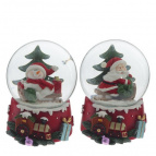 Фигурка декоративная в стекл. Шаре "Новый год", D 6 см, L6 W7 H8,5 см, 2в.