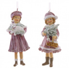Украшение новогоднее "Девочка", L5 W5 H12 см, 2в.