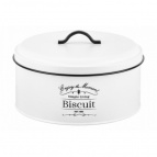 Банка для печенья 3 л 23*23*14,5 см "Bisсuit", с крышкой , белая