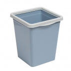 Ведро для мусора с фиксатором квадратное 14л (серо-синий/светло-серый)