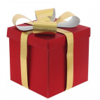 Коробка подарочная (бумага 350г/м2), L25 W25 H25 см