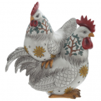Фигурка декоративная "Петух с курицей", L23 W11,5 H26 см