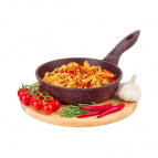 Сковорода глубокая 18 см Elan Gallery ГАРМОНИЯ ВКУСА Рубин, с несъёмной ручкой