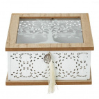 Шкатулка для чайных пакетиков, L18,5 W18,5 H9 см