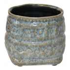 596344 Кашпо керам. Kübel SACCHI d14,5 h12 см хаки (ш/к 7496)