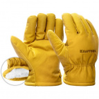 KRAFTOOL XL (10) утеплённые кожаные рабочие перчатки (1137-XL)
