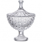 БЛЮДО С КРЫШКОЙ НА НОЖКЕ "SAPHIR" 17,8Х25,3 СМ